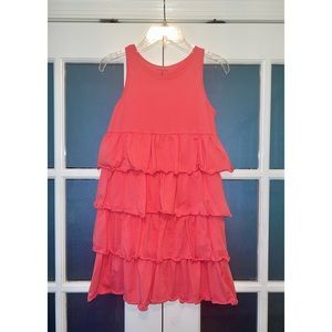 LANDS’ END GIRLS SLEEVELESS PINK RUFFLE SUNDRESS 🌺
